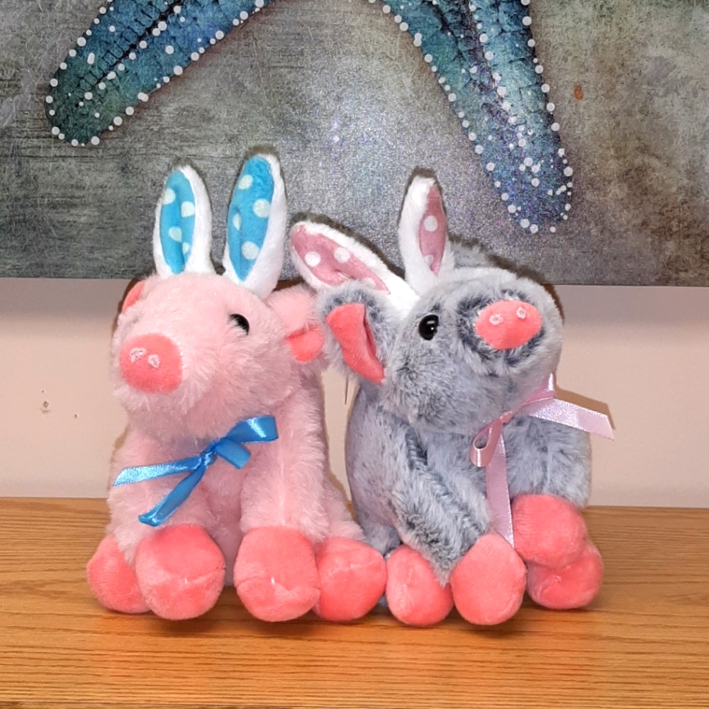 Cute Easter Pig Plushies NWT